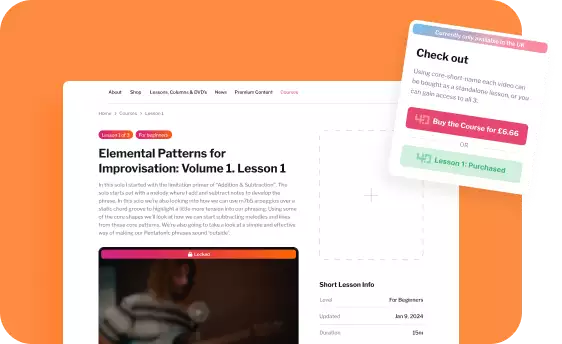 Add buy button to content on your website